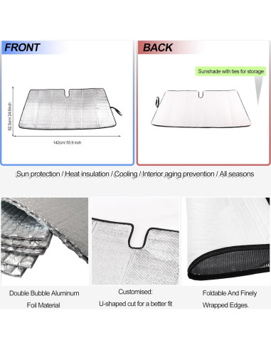 Parasoles para Parabrisas Toyota Tacoma 2006-2024 Qiosreui