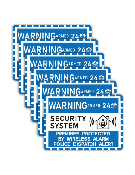 6 Señales de Alarma de Seguridad LUHIMO para Hogar 9.9x7.1cm