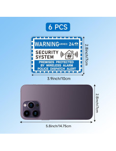 6 Señales de Alarma de Seguridad LUHIMO para Hogar 9.9x7.1cm 2