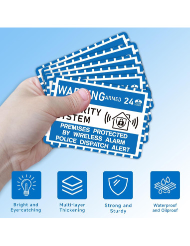 6 Señales de Alarma de Seguridad LUHIMO para Hogar 9.9x7.1cm