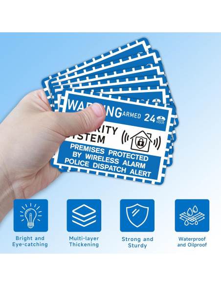 6 Señales de Alarma de Seguridad LUHIMO para Hogar 9.9x7.1cm