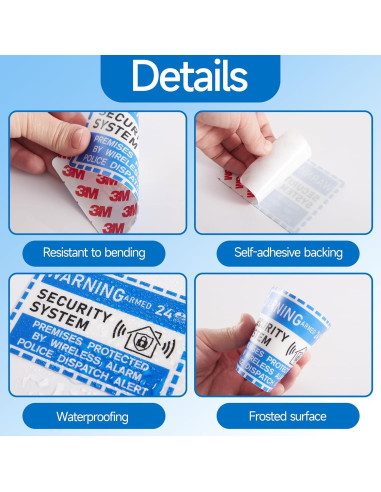 6 Señales de Alarma de Seguridad LUHIMO para Hogar 9.9x7.1cm