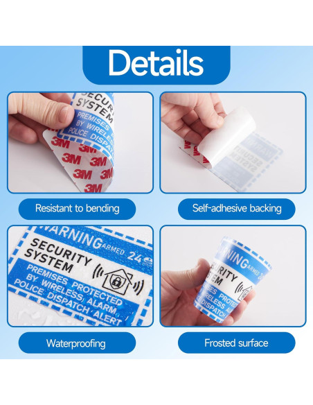 6 Señales de Alarma de Seguridad LUHIMO para Hogar 9.9x7.1cm