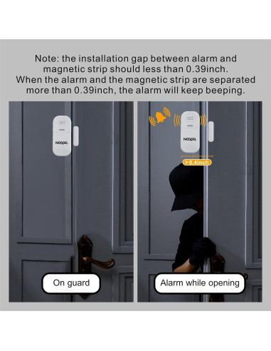 Alarma de Puerta y Ventana Noopel 130dB con Control Remoto