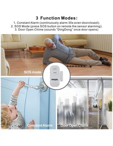 Alarma de Puerta y Ventana Noopel 130dB con Control Remoto