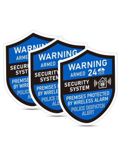 3 Piezas Señales de Alarma de Seguridad LUHIMO 6x7 cm