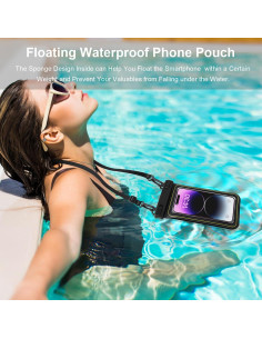 Funda impermeable flotante Razobws para teléfonos hasta 6.7'' 2
