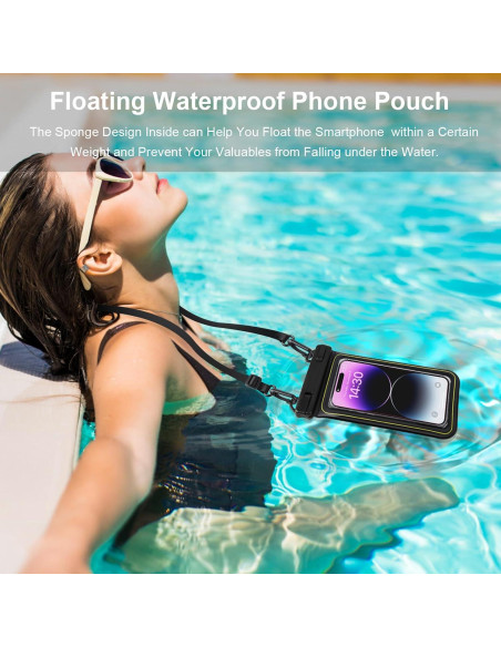 Funda impermeable flotante Razobws para teléfonos hasta 6.7''