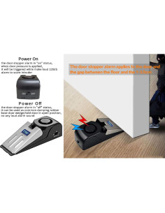 Alarma de Tope de Puerta ZZRUI 2 Paquete 120dB Portátil 2