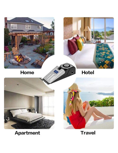 Alarma de Tope de Puerta ZZRUI 2 Paquete 120dB Portátil