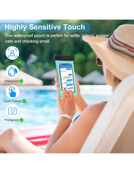 Funda impermeable flotante Razobws para teléfonos hasta 6.7''