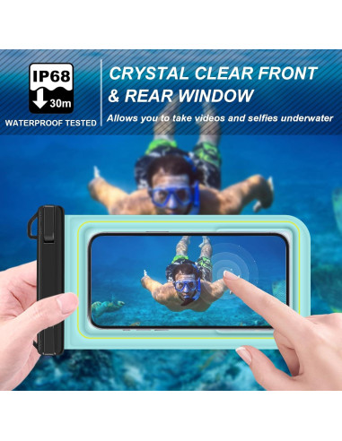 Funda impermeable flotante Razobws para teléfonos hasta 6.7''