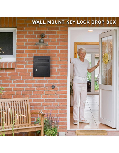 Caja de Llaves KYODOLED Montada en Pared con Cerradura, Negra