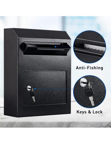 Caja de Llaves KYODOLED Montada en Pared con Cerradura, Negra