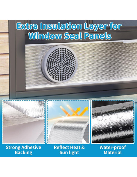 Kit de Ventilación de Ventana Aislada Air Jade para AC 5" Kit de Ventilación de Ventana Aislada Air Jade para AC 5"