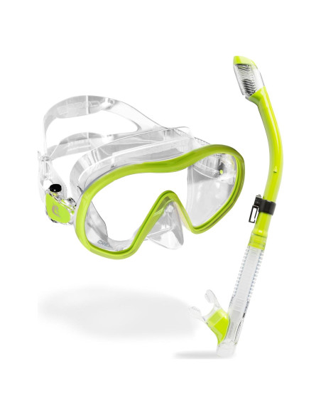 Máscara de buceo Cressi F-Dual y snorkel Tao Dry