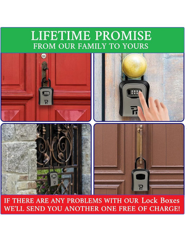 Caja de Llave con Cerradura RUDY RUN - Montaje en Pared, Gris