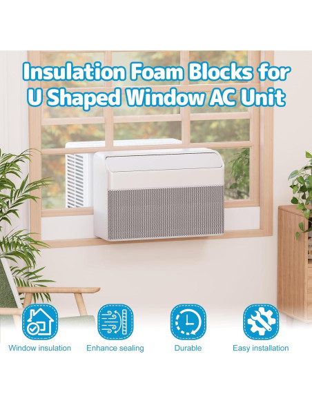 Bloque de Espuma Aislante Air Jade 2 Paquetes para Aire Acondicionado U