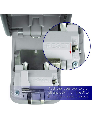 Caja de Llave con Cerradura RUDY RUN - Montaje en Pared, Gris