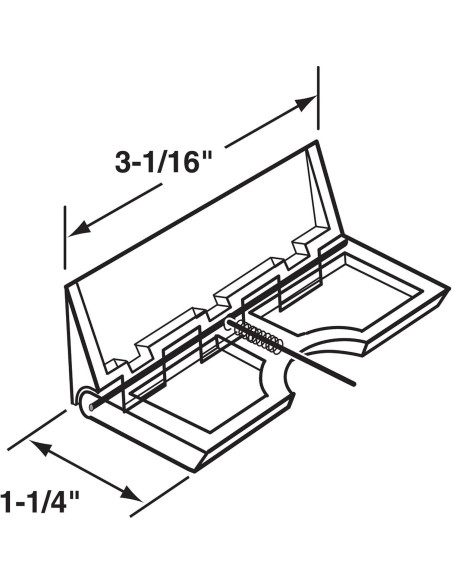 Cerradura de Puerta de Patio Prime-Line U 9842 Lucite Claro - 2 Piezas