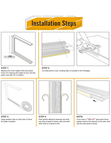 Kit de Panel Lateral Aislante LBG para Aire Acondicionado 43.18x25.4cm