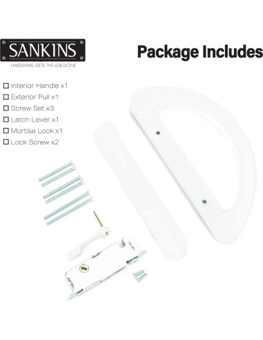 Juego de Tirador de Puerta Corredera SANKINS con Cerradura Mortaja