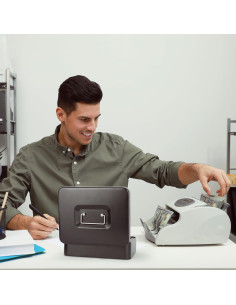 Caja de Dinero Goehiaul con Cerradura y Bandeja para Monedas 2