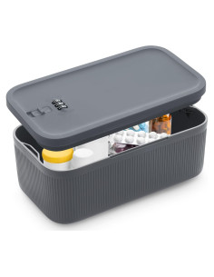 Caja de Almacenamiento Cerrable chefeggukk 23.5x12.8 cm Gris