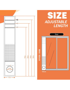 Kit de Ventilación para Puerta AC GCGOODS con Filtro Malla 233.68 cm 2