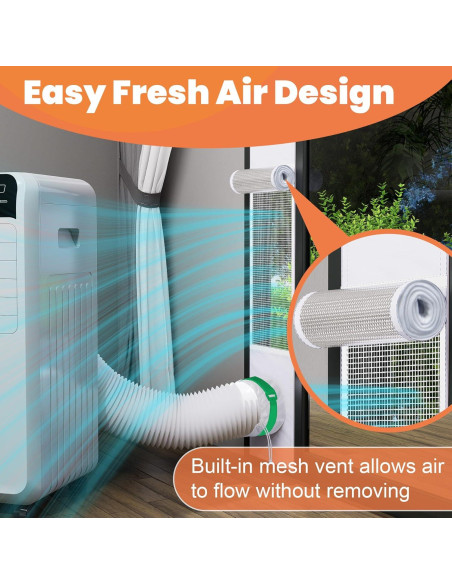 Kit de Ventilación para Puerta AC GCGOODS con Filtro Malla 233.68 cm
