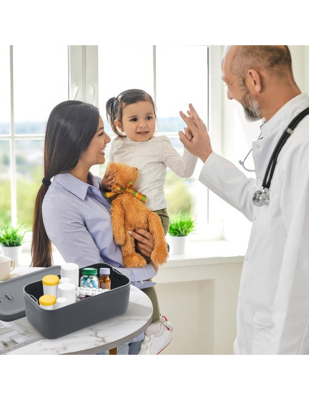 Caja de Almacenamiento Cerrable chefeggukk 23.5x12.8 cm Gris