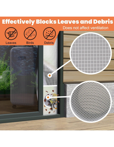 Kit de Ventilación para Puerta AC GCGOODS con Filtro Malla 233.68 cm