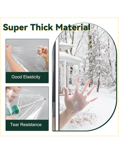 Kit de Aislamiento de Ventana Flehomo 119.4x160 cm Transparente