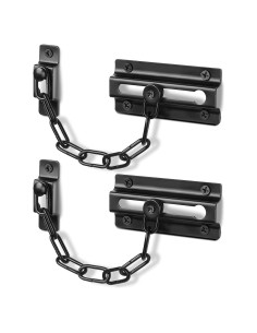 Cerradura de Cadena de Seguridad Fitoon para Puerta Negra - 2 Piezas