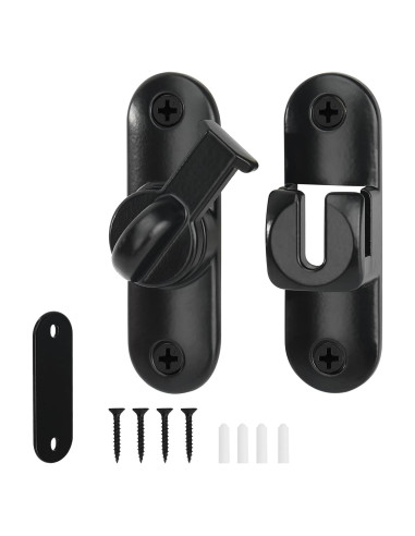 Cierre de Puerta Corredera Qkenvo 90-180 Negro con Espaciador