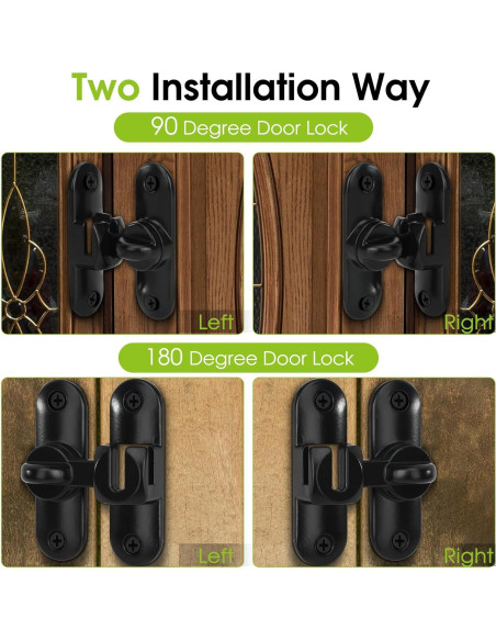 Cierre de Puerta Corredera Qkenvo 90-180 Negro con Espaciador