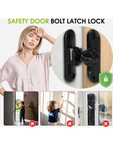 Cierre de Puerta Corredera Qkenvo 90-180 Negro con Espaciador