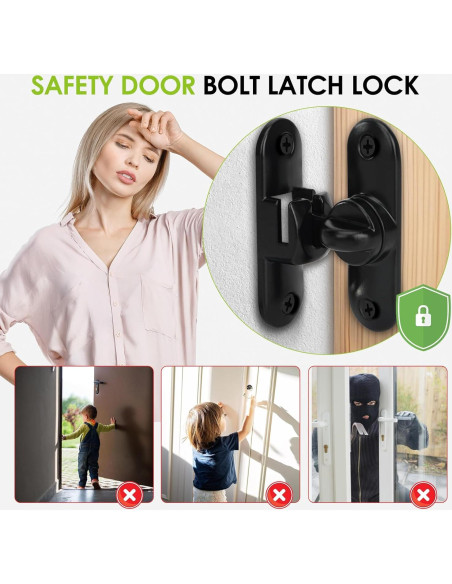 Cierre de Puerta Corredera Qkenvo 90-180 Negro con Espaciador