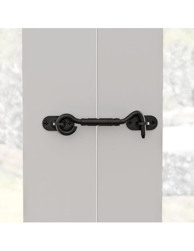 Pestillo de puerta deslizante SANKEYTEW 10.8 cm acero inoxidable negro