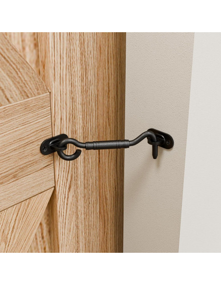 Pestillo de puerta deslizante SANKEYTEW 10.8 cm acero inoxidable negro