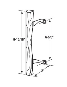 Tirador de Puerta Corredera de Madera Prime-Line C 1034 con Soportes Niquelados 2