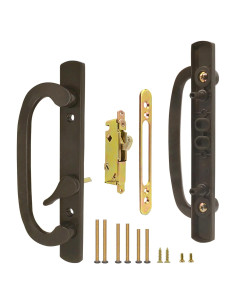 Juego de Manijas de Puerta Deslizante Eockatoo con Cerradura Negra