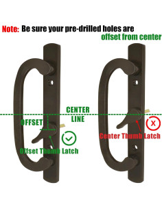 Juego de Manijas de Puerta Deslizante Eockatoo con Cerradura Negra 2