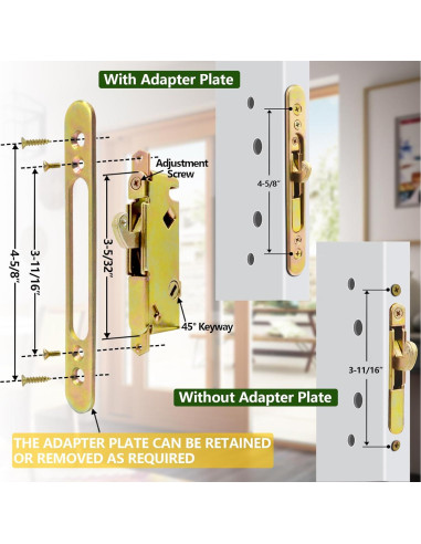 Juego de Manijas de Puerta Deslizante Eockatoo con Cerradura Negra