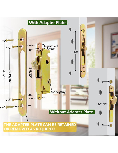 Juego de Manijas de Puerta Deslizante Eockatoo con Cerradura Negra