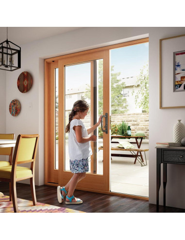 Juego de Manijas de Puerta Deslizante Eockatoo con Cerradura Negra