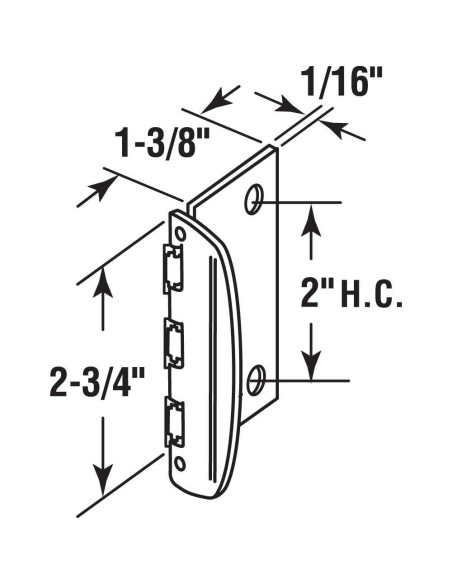 Cerradura de Privacidad Prime-Line U 9888 Blanca 7 cm