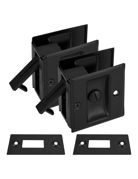 Cerradura Deslizante Home Master Hardware 2 Paquete Latón Negro Mate Cerradura Deslizante Home Master Hardware 2 Paquete Latón Negro Mate