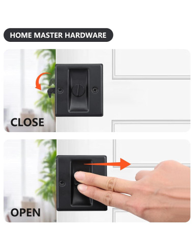 Cerradura Deslizante Home Master Hardware 2 Paquete Latón Negro Mate