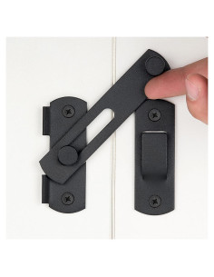 2 Pestillos de Puerta de Granja INIRET Acero Inoxidable Negro Mate